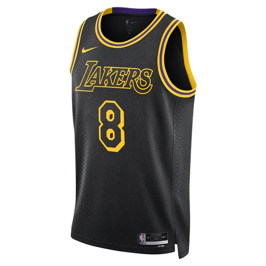 Black yellow lakers jersey clearance