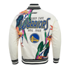 Mens Golden State Warriors Paradise Rib Satin Jacket