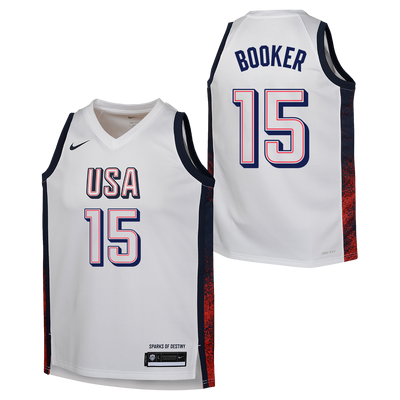 Mens Devin Booker USA Home White Jersey