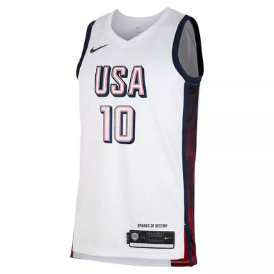 Mens Jayson Tatum USA Home White Jersey