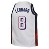 Junior Kawhi Leonard USA Home White Jersey