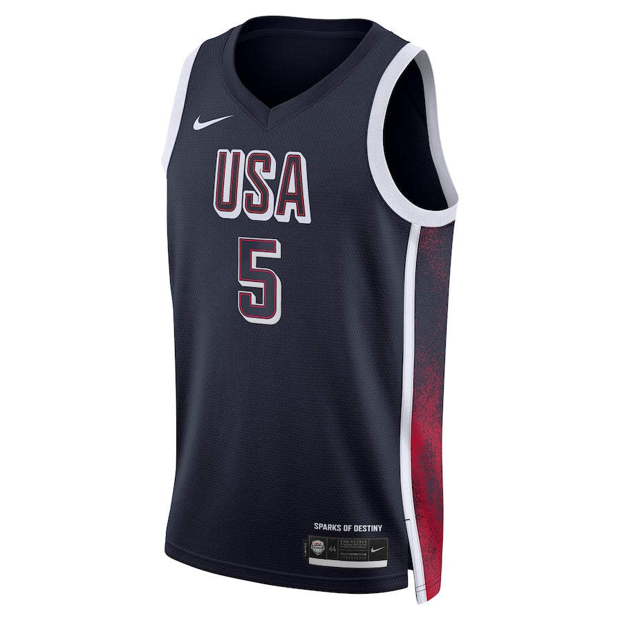 Junior Anthony Edwards USA Road Navy Jersey