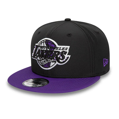 Los Angeles Lakers Infill Black 9FIFTY Snapback Cap