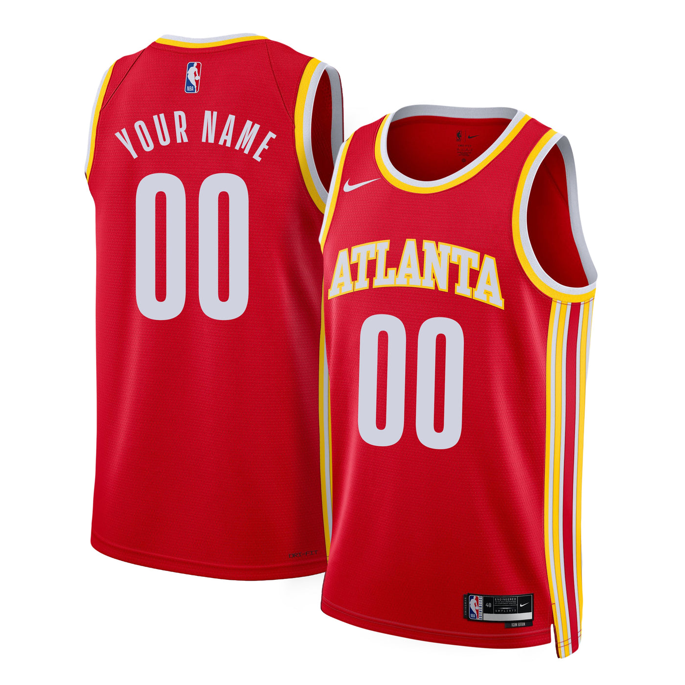 Mens Atlanta Hawks Swingman Icon Edition Custom Jersey 22