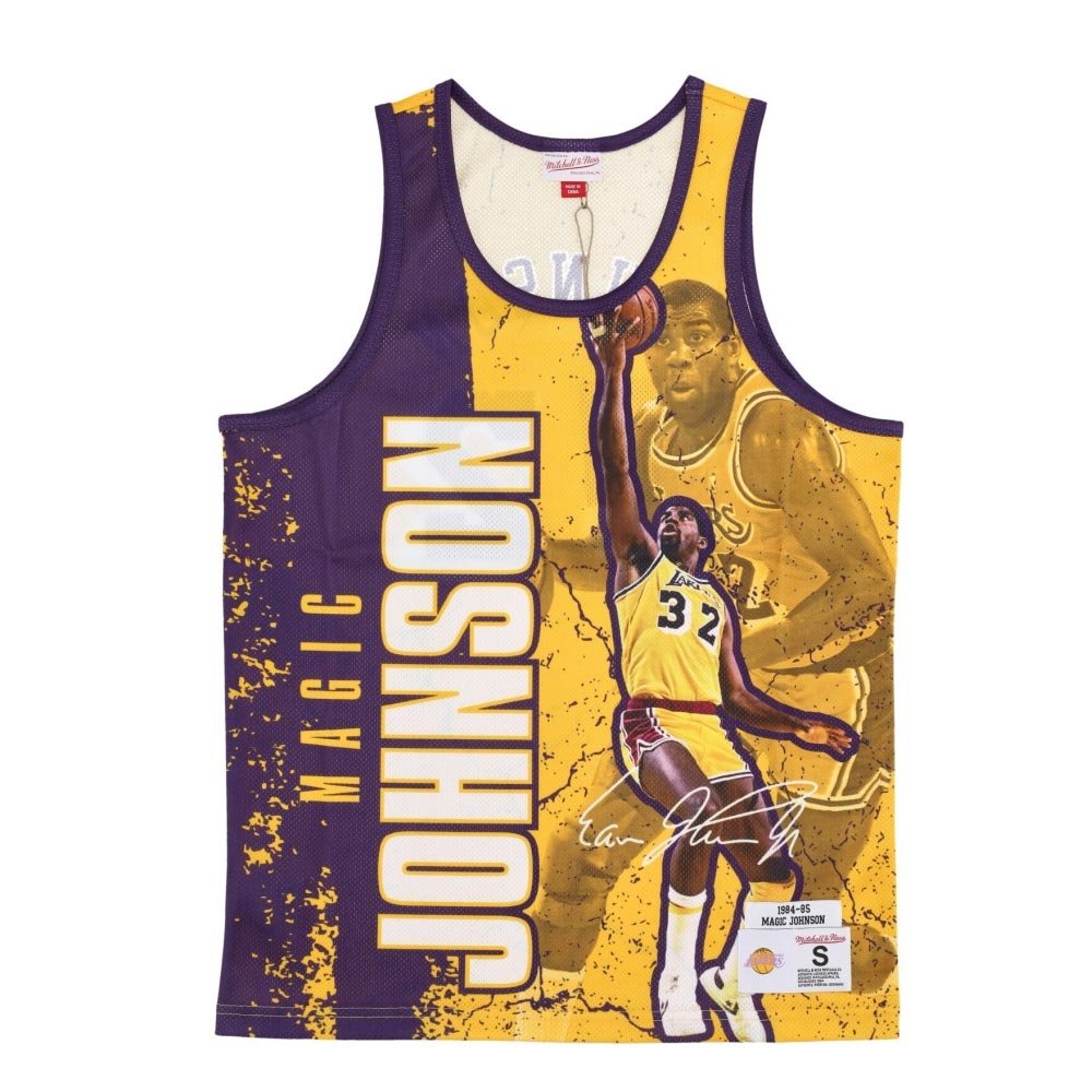 Mens Los Angeles Lakers Player Burst Mesh Tank Top