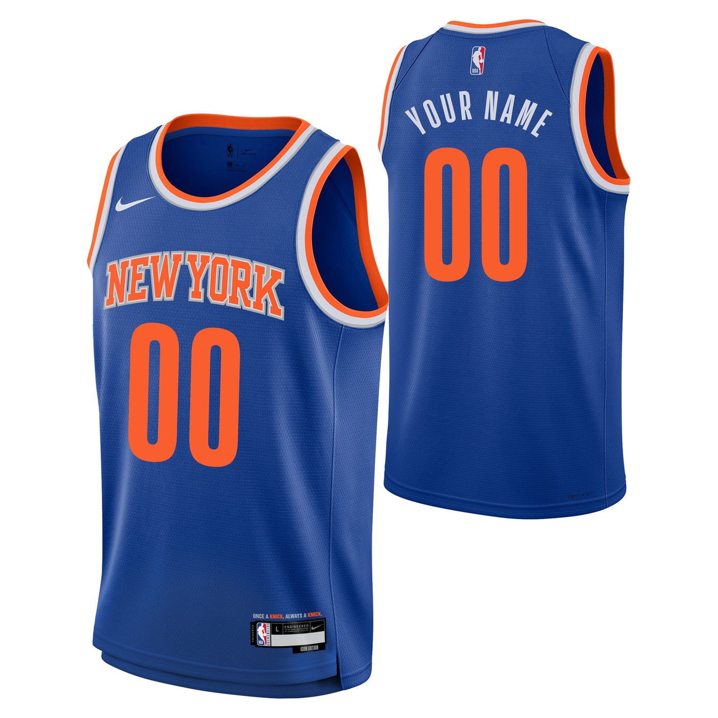Boys New York Knicks Blank Icon Swingman Replica Jersey