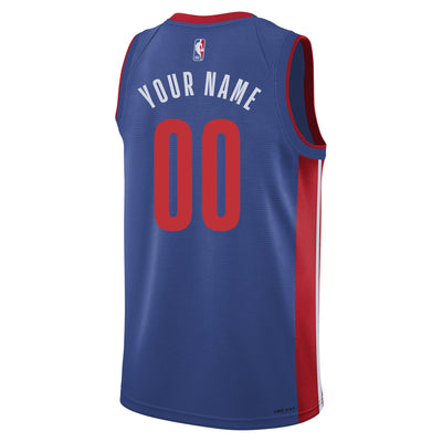 Boys Detroit Pistons Blank Icon Swingman Replica Custom Jersey